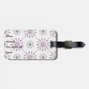 Étiquette À Bagage Fleurs spirales rétro Choisissez votre couleur Arr