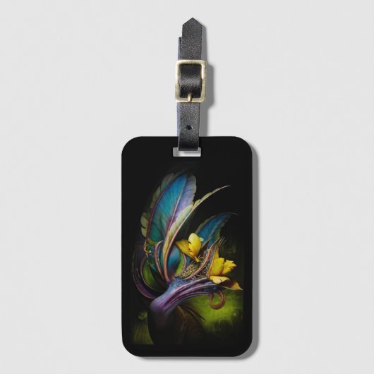 Étiquette À Bagage Fleurs surréalistes (Devant Vertical)