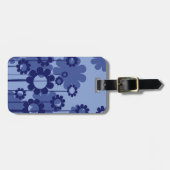 Étiquette À Bagage Fleurs violettes (Devant horizontal)