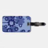 Étiquette À Bagage Fleurs violettes (Dos horizontal)