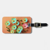 Étiquette À Bagage Fleurs Zinnia Elegans (Devant horizontal)