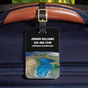 Étiquette À Bagage Floraison De Phytoplancton Bleu En Mer Noire