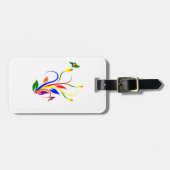 Étiquette À Bagage Floral (Devant horizontal)