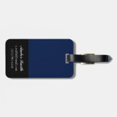 Étiquette À Bagage Floral de minuit I (Dos horizontal)