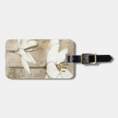 Étiquette À Bagage Floral dessiné par le crayon (Devant horizontal)