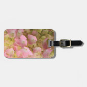 Étiquette À Bagage Floral d'Hydrangée en floraison sur Derby Brown (Devant horizontal)
