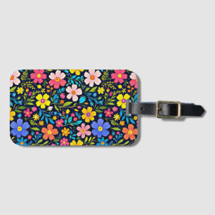Étiquette À Bagage Floral Digital Peinture Fleurs Motif-38875