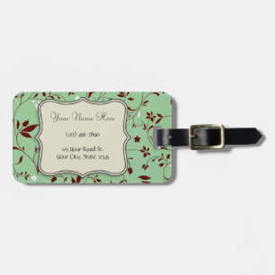 Étiquette À Bagage Floral en bon état de chocolat