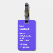 Étiquette À Bagage Floral hawaïen de ketmie épique (Dos Vertical)