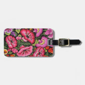 Étiquette À Bagage Floral mignon, fleurs (Devant horizontal)