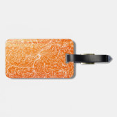 Étiquette À Bagage Floral orange étiquettes faites sur commande de (Dos horizontal)