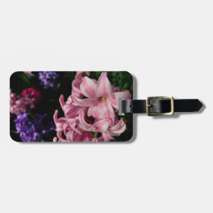 Étiquette À Bagage Floral Pink Hyacinth