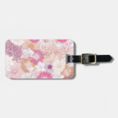 Étiquette À Bagage Floral sans joint (Devant horizontal)