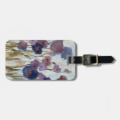 Étiquette À Bagage Floral soustrait dans le pourpre (Devant horizontal)