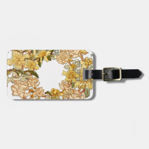 Étiquette À Bagage Floral Spring Fleur de couronne rose Fleurs Art