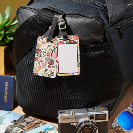 Étiquette À Bagage Floral - Zoé (Recto & Verso)