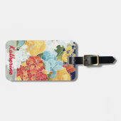 Étiquette À Bagage Florals II de minuit (Devant horizontal)