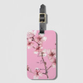 Étiquette À Bagage Flore Chic rose cerise (Devant Vertical)