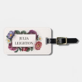 Étiquette À Bagage Flore foncée (Devant horizontal)