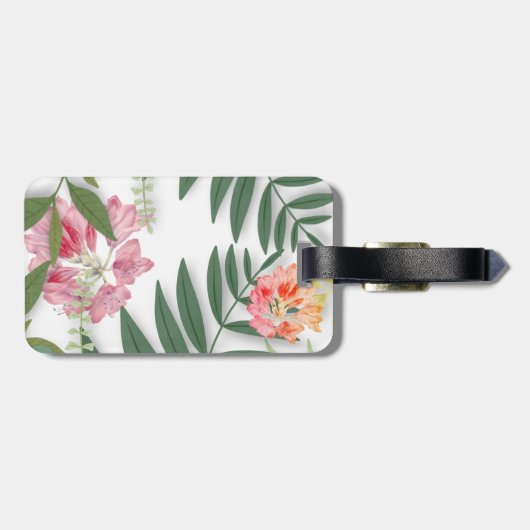 Étiquette À Bagage Flore tropicale (Dos horizontal)
