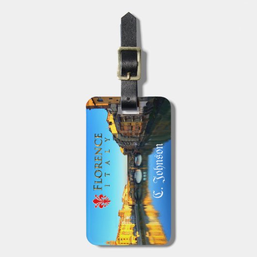 Étiquette À Bagage Florence - Ponte Vecchio (Devant Vertical)
