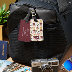 Étiquette À Bagage Flores Vintages sucrées personnalisées