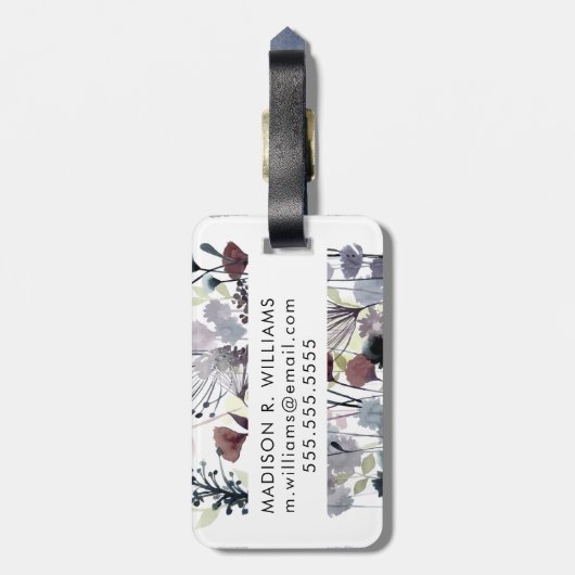 Étiquette À Bagage Florets II (Dos Vertical)