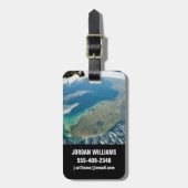 Étiquette À Bagage Floride Oblique, Sur La Côte Sud-Est (Devant Vertical)