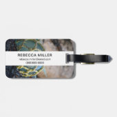 Étiquette À Bagage Flotte de pêche au verre, verticale (Dos horizontal)