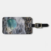 Étiquette À Bagage Flotte De Pêche Entourée De Surf (Devant horizontal)