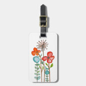 Étiquette À Bagage Flowers (Devant Vertical)