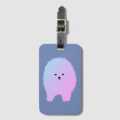 Étiquette À Bagage Fluffy de la carte de chien mignonne (Devant Vertical)