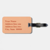 Étiquette À Bagage Flux de bulles, pêche (Dos horizontal)