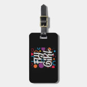 Étiquette À Bagage Fly Girl 1990's 90s Hip hop Disco Party (Devant Vertical)