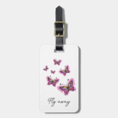 Étiquette À Bagage Flying butterflies  (Devant Vertical)