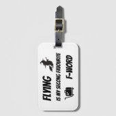 Étiquette À Bagage Flying est mon deuxième mot F préféré (Devant Vertical)