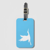 Étiquette À Bagage Flying white stork (Devant Vertical)