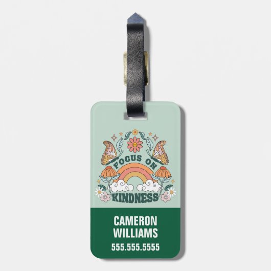 Étiquette À Bagage Focus sur la gentillesse graphique Super (Dos Vertical)