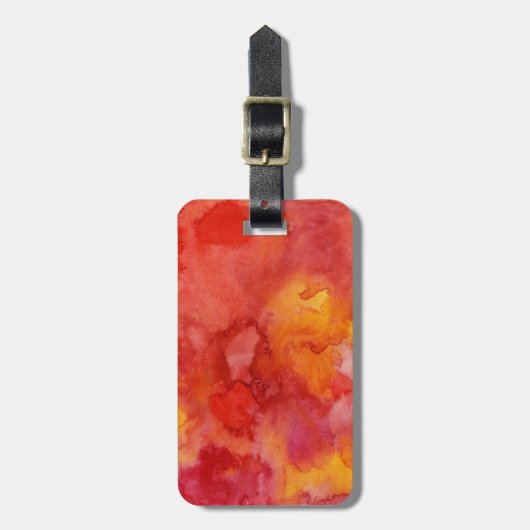 Étiquette À Bagage Fond de peinture d'aquarelle (Devant Vertical)