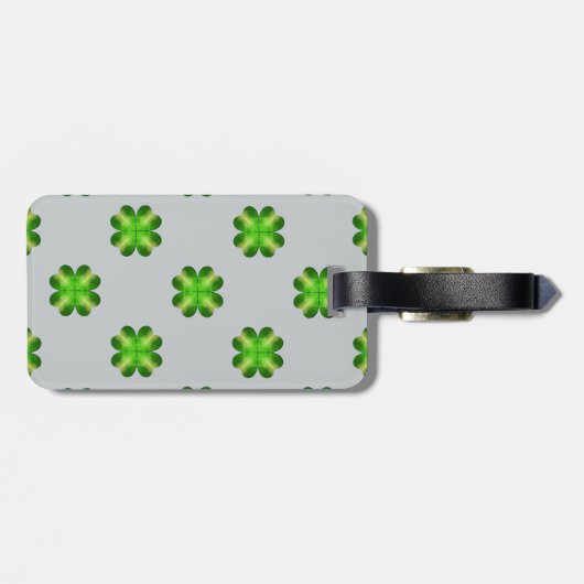 Étiquette À Bagage Fond de trèfle de la Saint-Patrick (Dos horizontal)