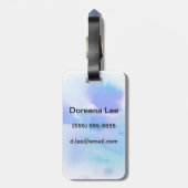 Étiquette À Bagage Fond peint à la main d'aquarelle abstraite (Dos Vertical)