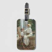 Étiquette À Bagage Fontaine Villa Torlonia Frascati, Italie par Sarge (Devant Vertical)