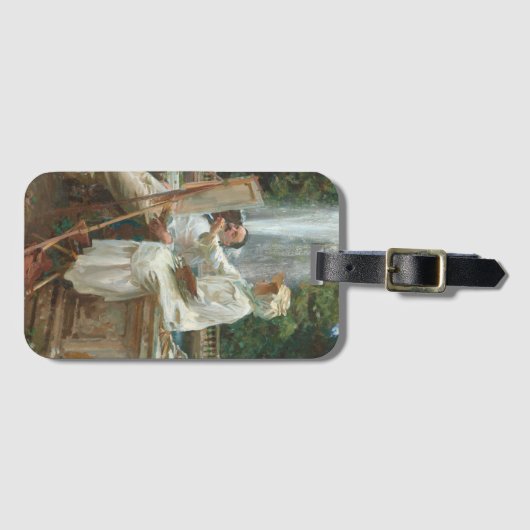 Étiquette À Bagage Fontaine Villa Torlonia Frascati, Italie par Sarge (Devant Horizontal)