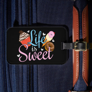 Étiquette À Bagage Foodie Life is Sweet Baking Cote - Cupcake Art