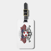 Étiquette À Bagage Football drapeau américain patriotique (Devant Vertical)