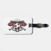 Étiquette À Bagage Football drapeau américain patriotique (Dos horizontal)