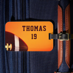 Étiquette À Bagage Football Gridiron Sports Nom personnalisé