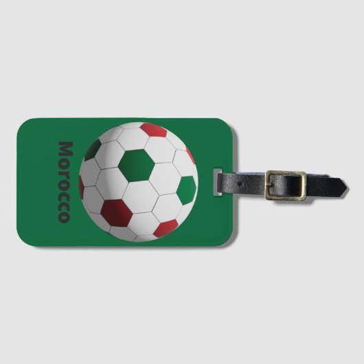Étiquette À Bagage Football Maroc (Devant Horizontal)