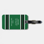 Étiquette À Bagage Forest Green Black Team Jersey Custom (Dos horizontal)