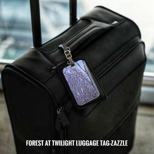 Étiquette À Bagage Forêt à Twilight